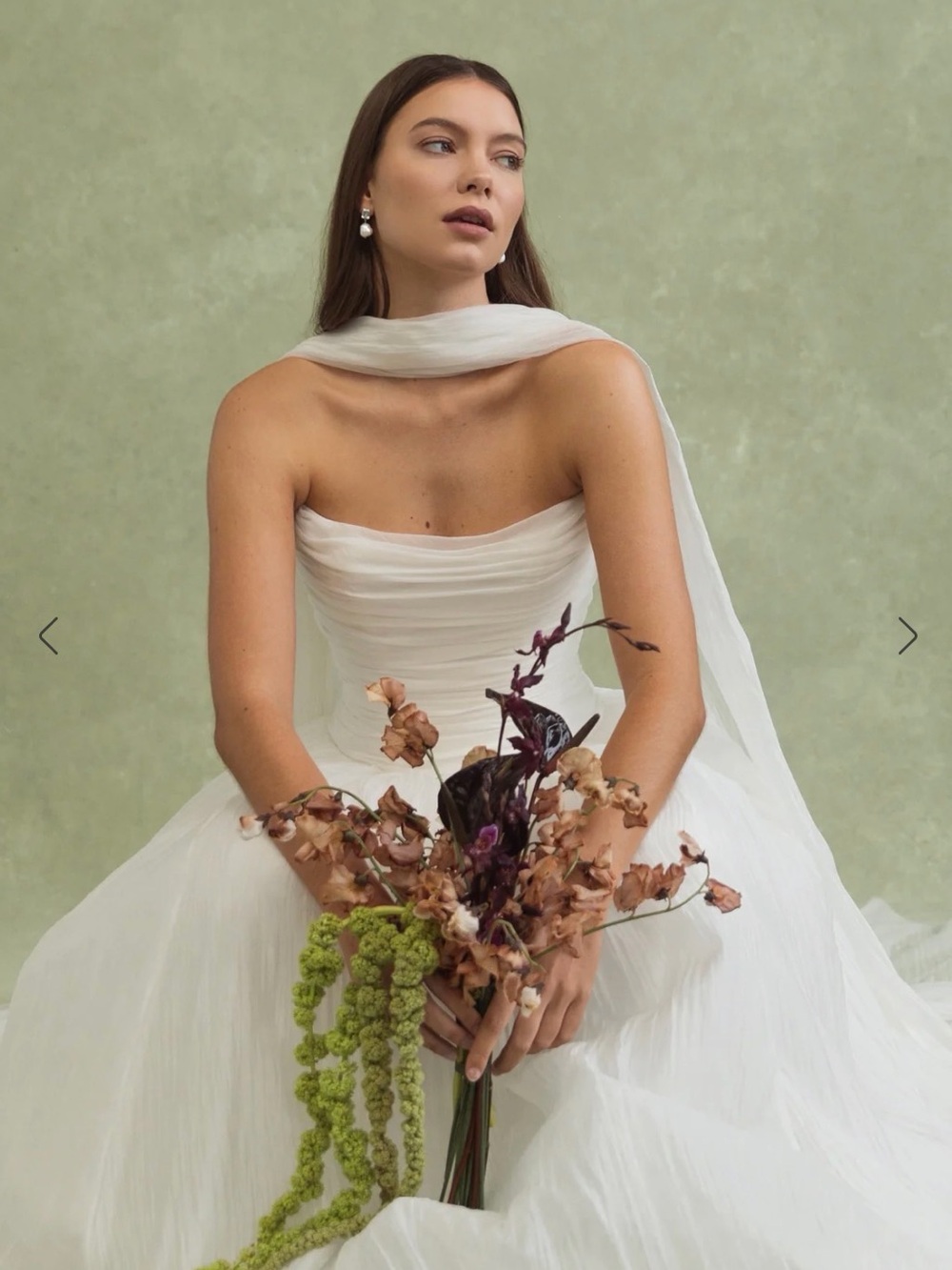 Jenny Yoo Iridescent Chiffon Bridal Scarf